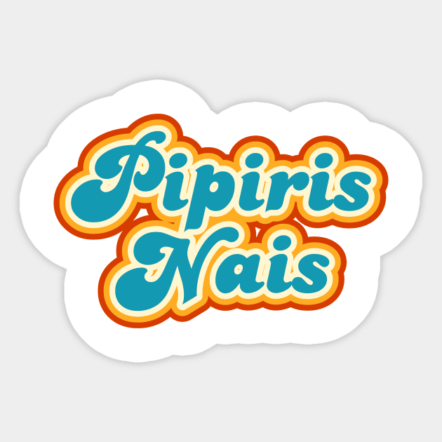 Pipiris Nais - retro design Sticker by verde